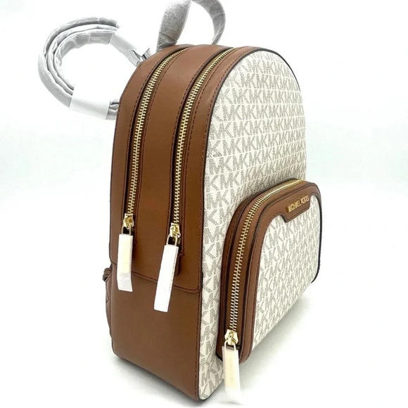Michael Kors Medium Jaycee Zip Packet Backpack Vanilla - Picture 4 of 11